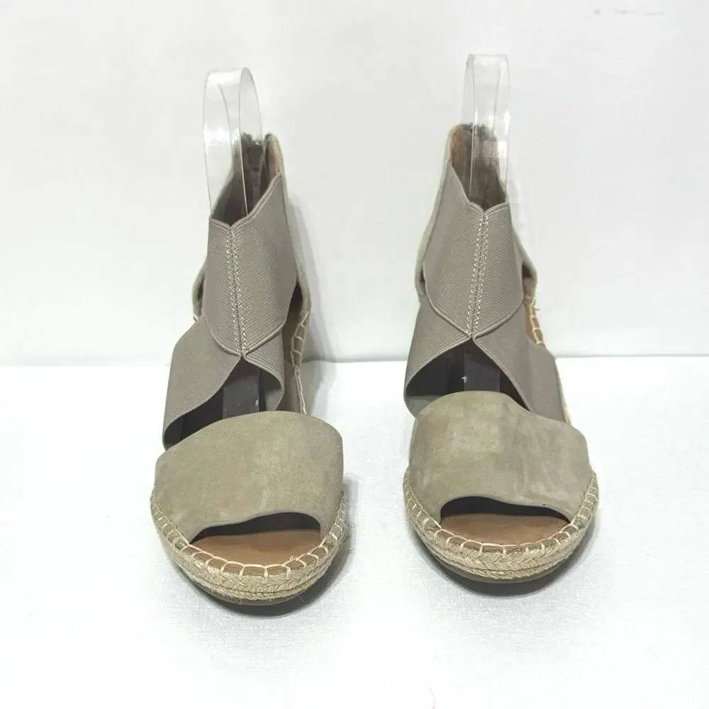 Gentle Souls Women's Colleen X-Elastic Crossover Espadrille Wedge Sandals 7.5 - Picture 2 of 9